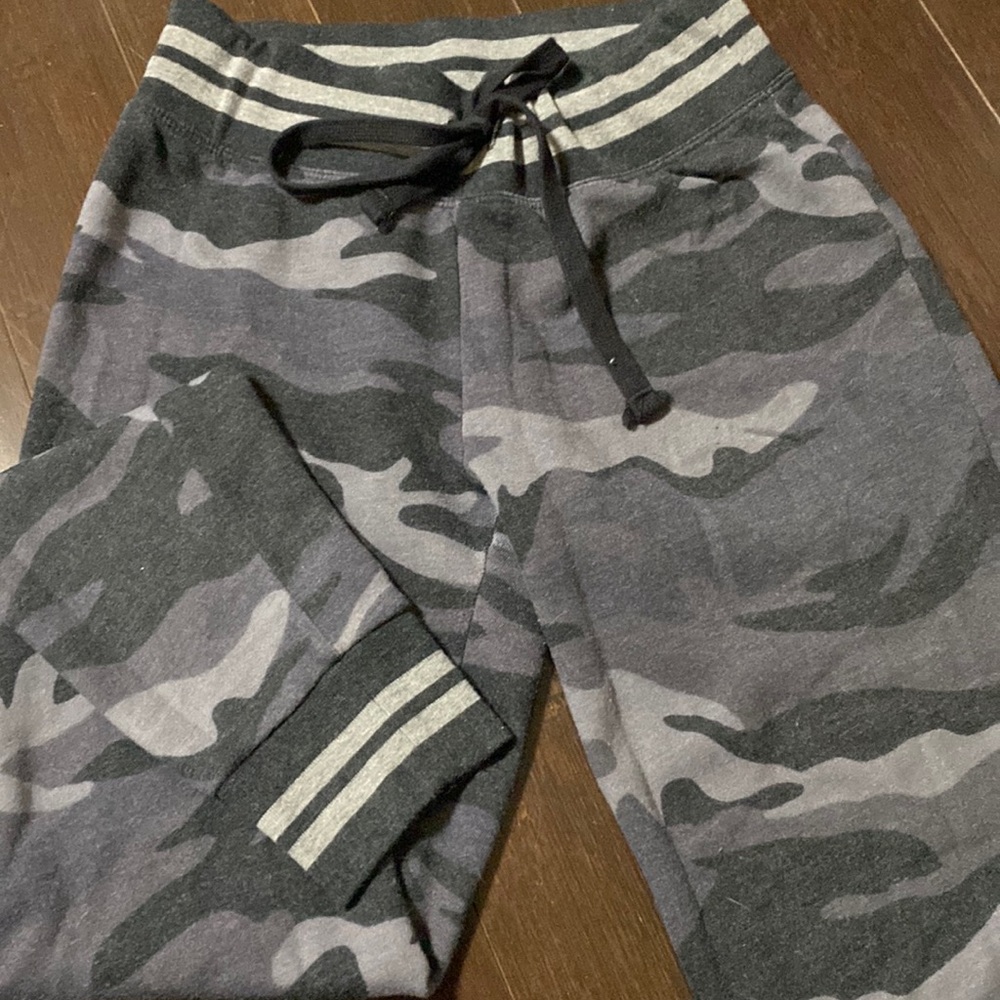 Gray camo joggers
